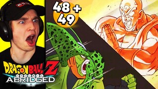 Tien Is a BEAST... | DBZ: Abridged REACTION Episode 48 + 49