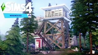 Werewolf Watchtower Hideout 🐺 🌲 | The Sims 4 Werewolves Speed Build + GIVEAWAY | No CC