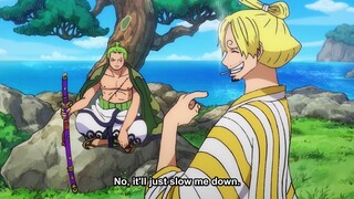 Zoro cut sanji cigarette with Enma  | One Piece