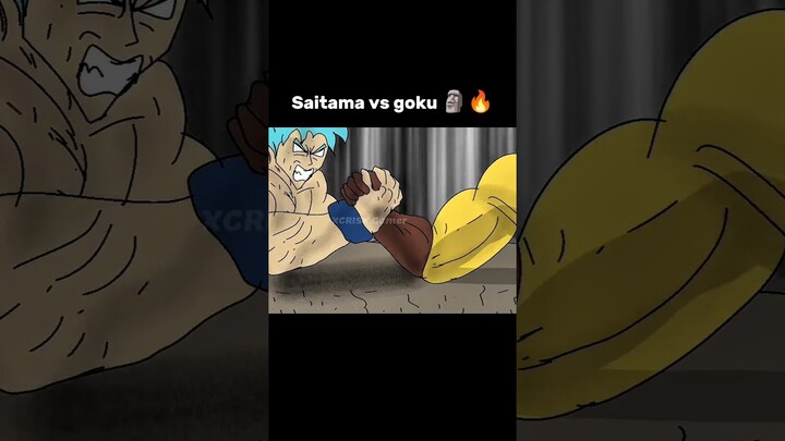 Saitama vs goku arm wrestling competition 🔥😱 #anime #shorts #badass #moments