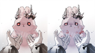 [ Arknights ] Berjabat tangan dengan Babel Tower Bunny (memotong diriku sendiri) [proses pengecatan]