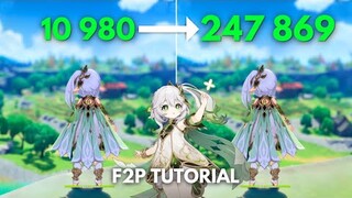 F2P:- NAHIDA 250k Nuke Tutorial [ Genshin Impact ]