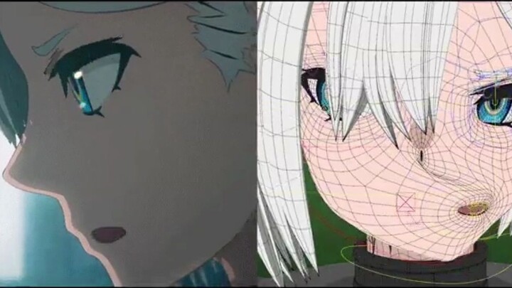[MMD]Making an anime beauty with modeling, but a crooked mouth appears