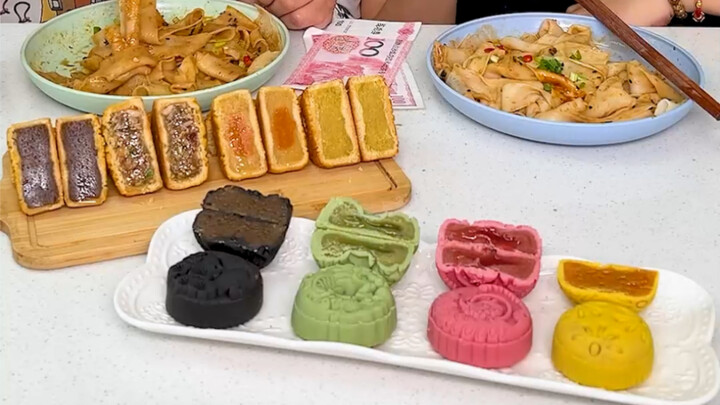 # Custard Mooncake with Flowing Yolk Hua Niu said there’s no trick to today’s meal—should’ve known b