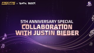 JUSTIN BIEBER NEW ITEMS | 5th Anniversary | Garena Free Fire MAX