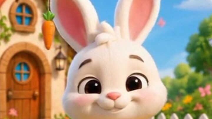 Cute Bunny Say Hello!  Adorable Rabbit in Kids world 🌎🐰💌