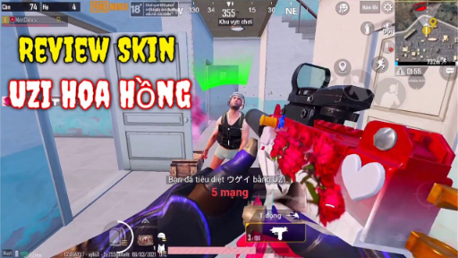 PUBG Mobile _ Test Skin UZI Hoa Hồng - Cực Phẩm Ngày 8_3