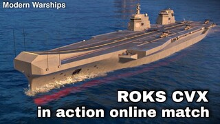 Modern Warships: ROKS CVX aircraftcarrier in action.