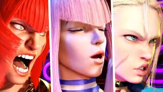 SF6 6 Character Select Intro + Funny Faces: JP, LILY, MANON, MARISA, & MORE!