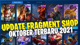 JADWAL RILIS SKIN STARLIGHT DI FRAGMENT SHOP BULAN OKTOBER TERBARU 2021 MOBILE LEGENDS