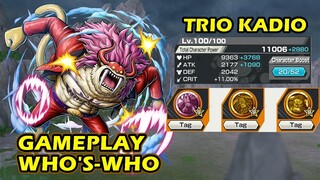 Gameplay Who's Who Level 100 - Medal Trio Kaido | One Piece Bounty Rush