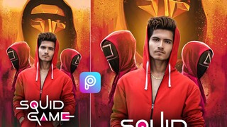 SQUID GAME Poster Design In Picsart | Picsart Squid Game Photo Editing