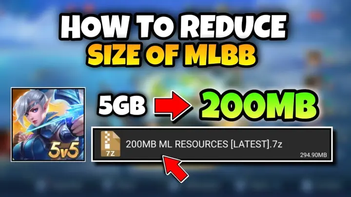 ML Lite 200 MB Only! | How To REDUCE The Resources of Mobile Legends in Latest Patch