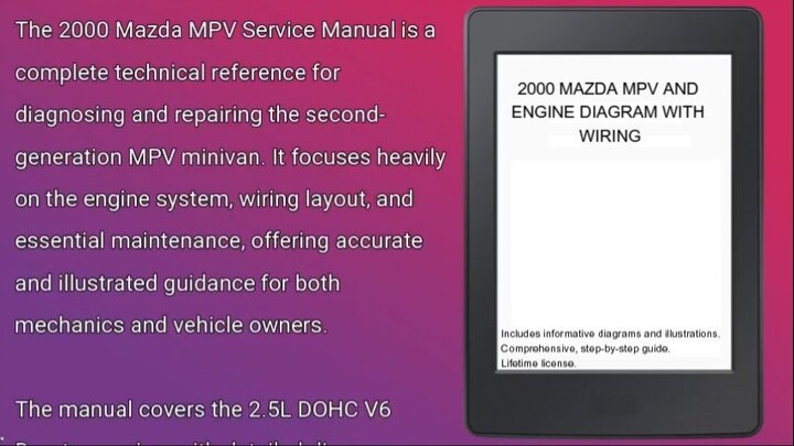 2000 MAZDA MPV AND ENGINE DIAGRAM WITH WIRING