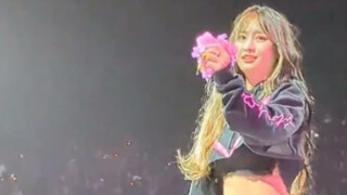 Silly Tao tried to toss it to the fans but ended up throwing it back at herself, haha.