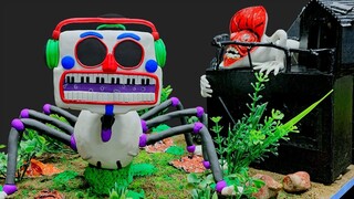 Làm DJ MUSIC MAN Animatronic FNAF Vs CẦU GIÒN bằng Đất Sét