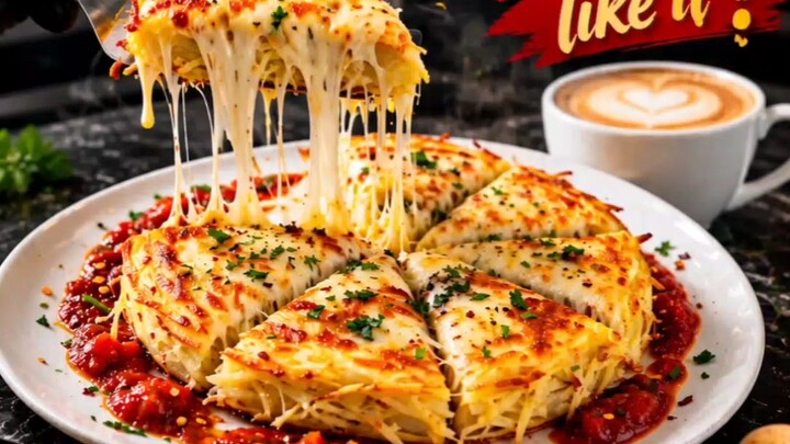 🧀🔥 AI-Generated Cheesy Potato Omelet | Would You Try This? 😍🍳