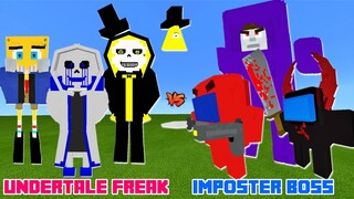 Undertale Freak vs. Among Us Imposter Boss in Minecraft