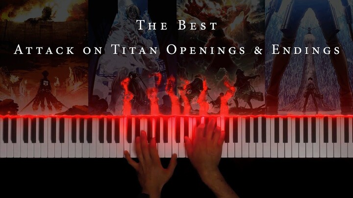 The Best Attack on Titan Opening & Ending Theme Songs - Piano Collection (Different Versions)