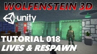 How To Make An FPS WOLFENSTEIN 3D Game Unity Tutorial 018 - LIVES + RESPAWNING