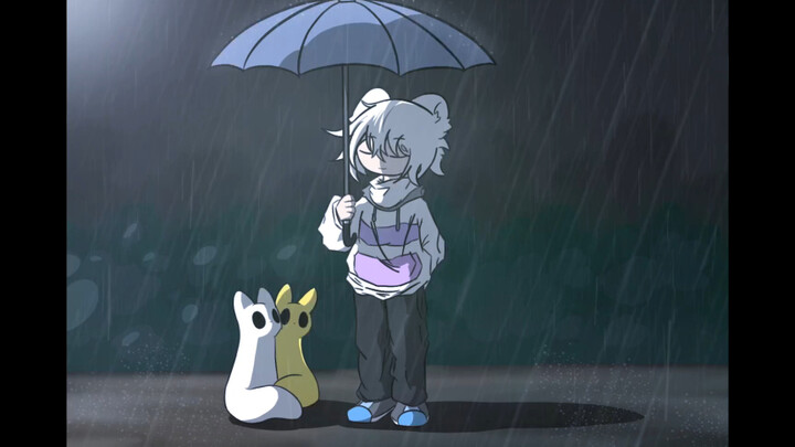 【Mocking but not animation】 Listening to the rain