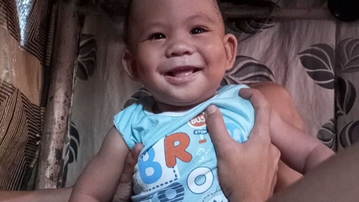 smiling baby.