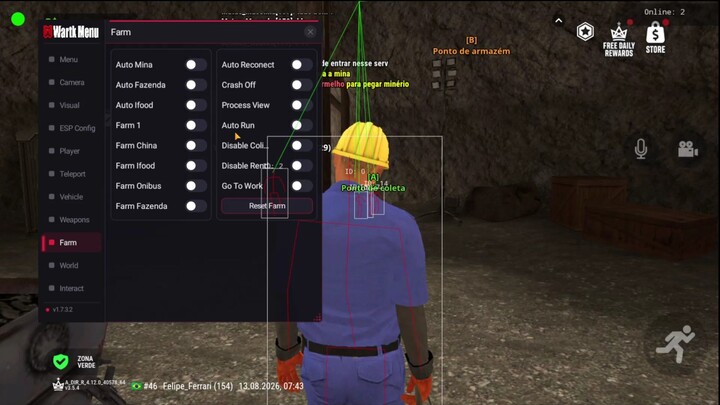 RIO RISE MOD MENU 2026 ATUALIZADO FARM AUTOMÁTICO + VIDA INFINITA + RECURSOS INSANOS😱