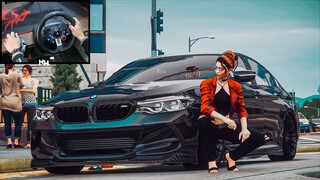 Crazy POV Driving in GTA 5 | BMW M5 F90 | Steering + Shifter Gameplay