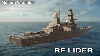 Modern Warships: destroyer RF LIDER in action.