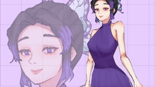 Penampilan Shinobu pakai dress 🦋🦋