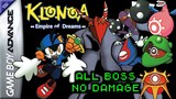 Klonoa: Empire of Dreams - All Boss Fights [No Damage] (GameBoy Advance)