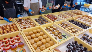 CREAM BOMB! How to make amazing creamy ring donuts - Korean food