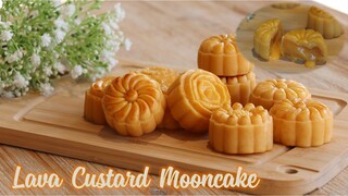 Bánh trung thu trứng sữa nhân trứng muối tan chảy | Lava Salted Egg Yolk Custard Mooncake