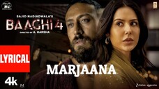 Baaghi 4 Marjaana Lyrics Tiger Shroff Harnaaz Sanjay D Sonam B B Praak Siddhaant Sameer