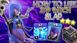 HOW TO USE ZAP WITCH SLAP in TH9 | NEW BEST TH9 STRATEGY | CLASH OF CLAN