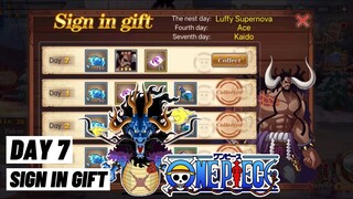 Day 7 Sign In Gift SSR Kaido! One Piece Shonen Jump Gameplay