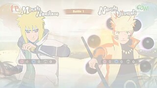 NARUTO KURAMA MODE VS BAPAKNYA MINATO KURAMA FULL FIGHT - Naruto Storm 4