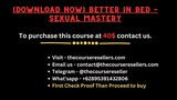 [Download Now] Better in Bed – Sexual Mastery