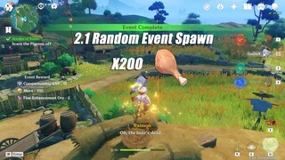 Genshin Impact 2.1 - Random Event Spawn X200 Fowl Farming Everyday