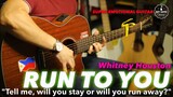 Run To You Whitney Houston Instrumental guitar karaoke cover with lyrics