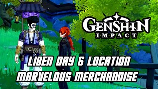 Genshin Impact - Liben Location & Task Day 6 (Marvelous Merchandise Quest)