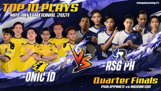 RSG PH vs ONIC ID TOP 10 PLAYS OF THE GAME | MPLI 2021