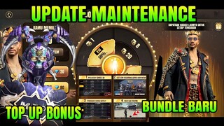 FREE FIRE! BOCORAN UPDATE MAINTENANCE, KAPAN TOP UP BONUS TAS TENGKORAK DAY OF THE DEATH, EVENT BARU