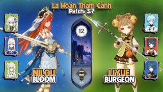 C0 Nilou Bloom & 4 Star Liyue Burgeon | La Hoàn Thâm Cảnh Tầng 12 | Genshin Impact 3.7