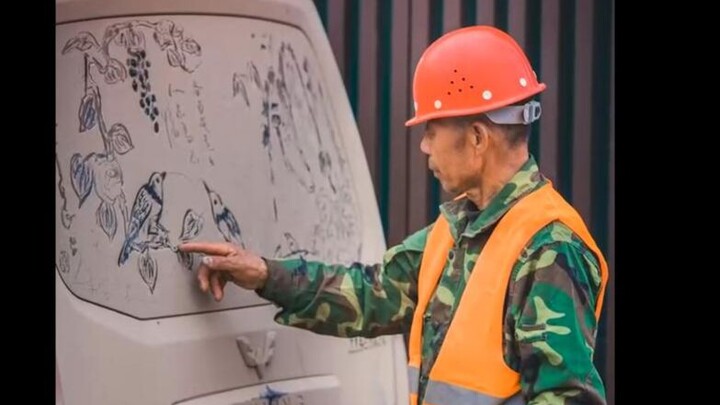 建筑工人还有这手艺太牛了吧