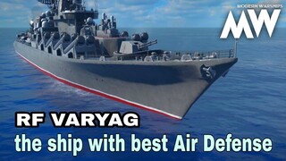 Modern Warships: RF VARYAG the ship with best Air Defense. online battle gameplay.