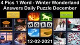 4 Pics 1 Word - Winter Wonderland - 02 December 2021 - Answer Daily Puzzle + Bonus Puzzle