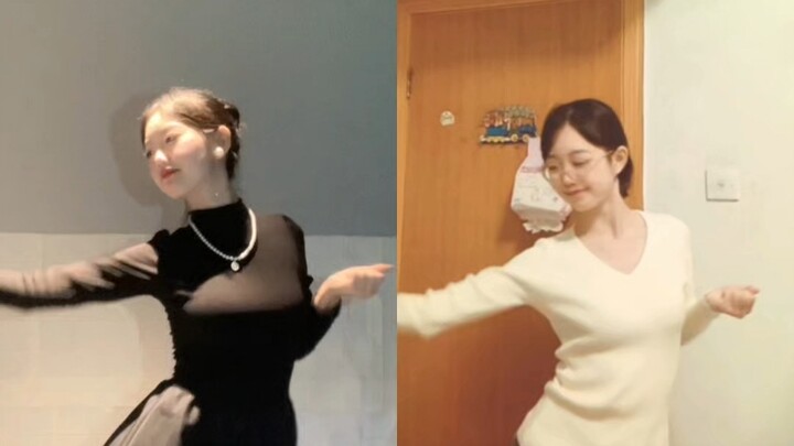 Ketika aku menggabungkan dua video tarian menjadi satu