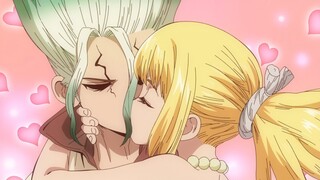 Kohaku KISS Senku and PRETEND as LOVERS | Dr. STONE 第3期 Episode 8