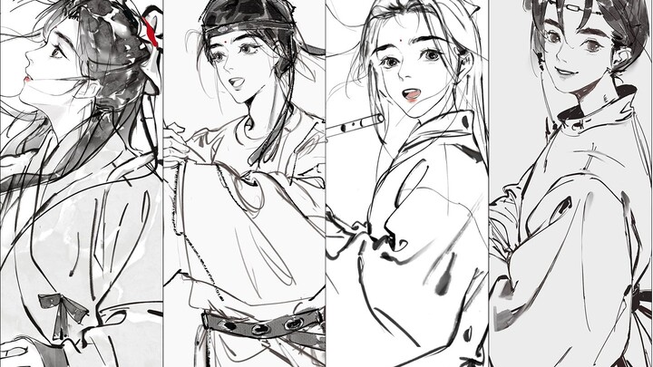 Some simple, beautiful young men in ancient style.